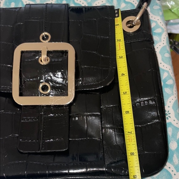 Ann Taylor Black Shoulder Bag with silver Accents NWT - Picture 13 of 15